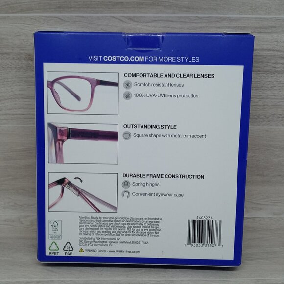 Foster Grant Reading Glasses 3-Pack +2.50 - Full Rim Fashion Readers - Picture 3 of 3